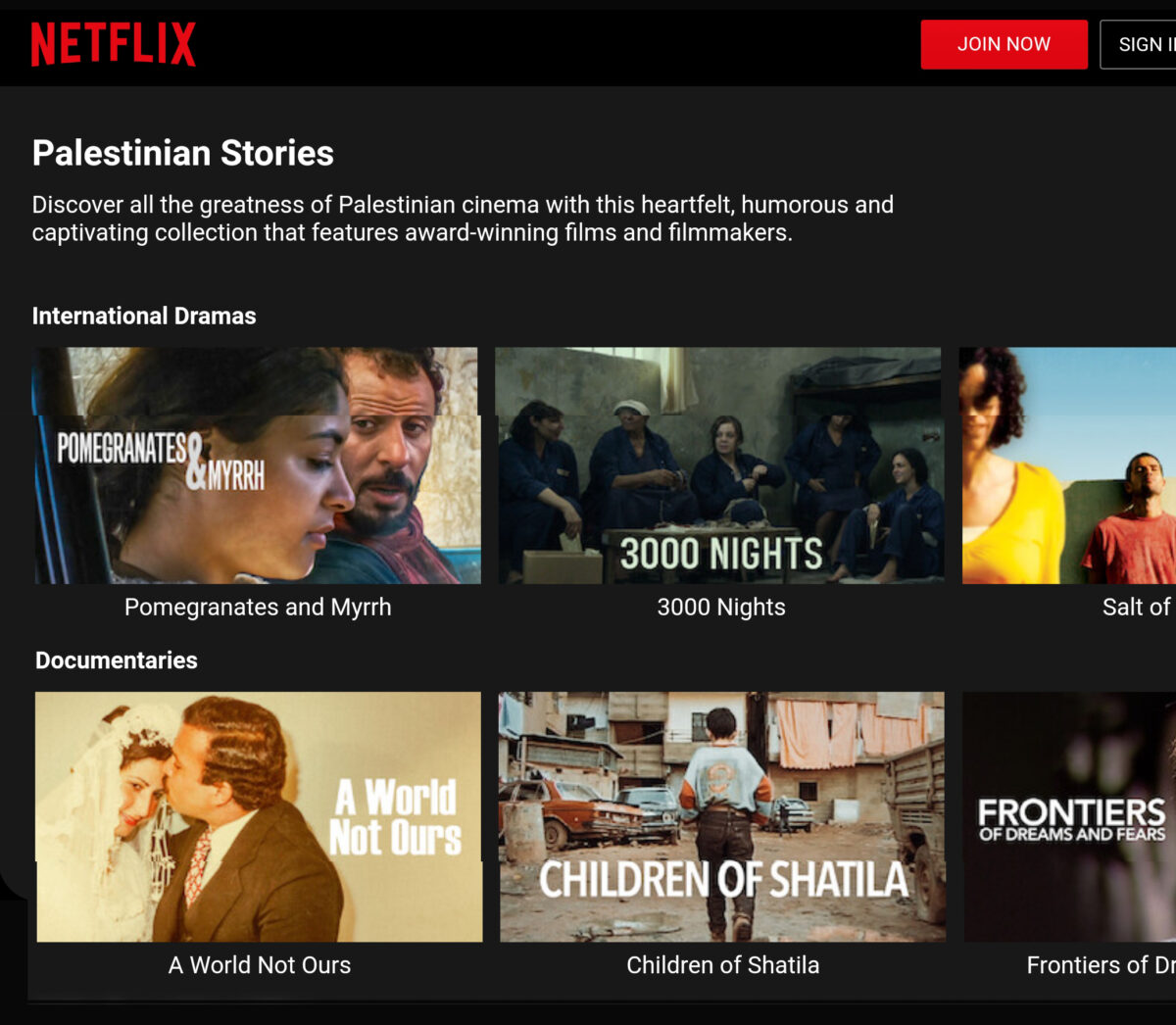 BDS supporters behind Netflix palestinian stories Israel Report